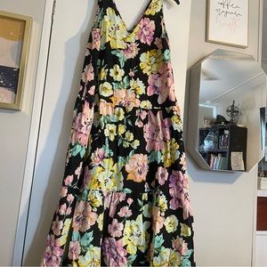 Who What Wear Garden Floral Cotton Sleeveless Dress